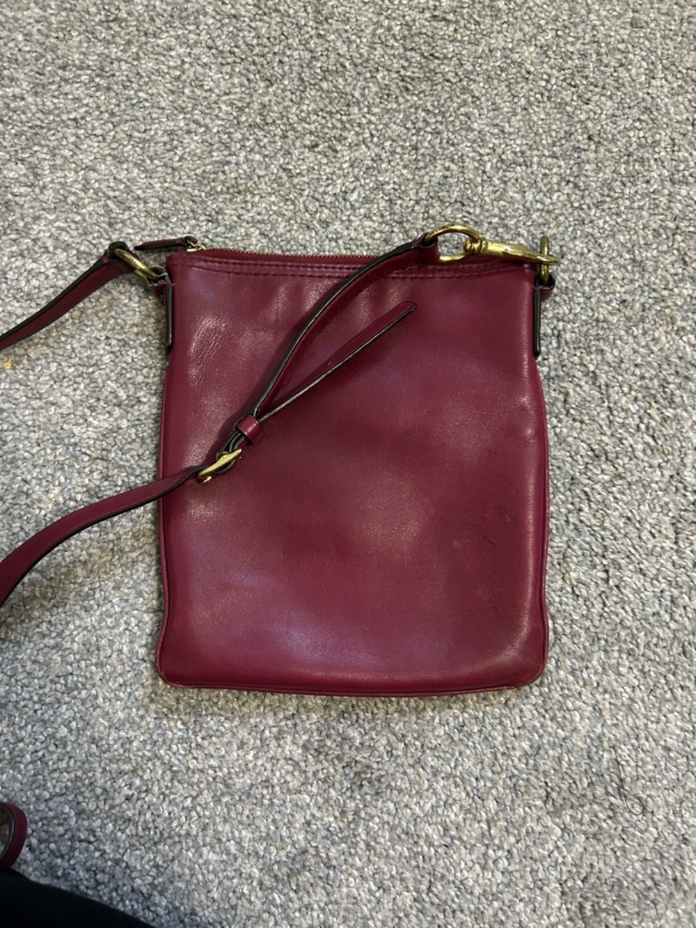 Coach Leather Crossbody Bag in Burgundy - Picture 2 of 10